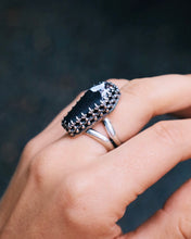 Load image into Gallery viewer, Chunky White Buffalo Coffin Ring - Size 7