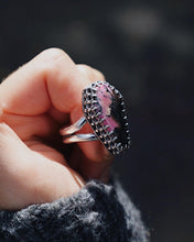 Load image into Gallery viewer, Chunky Rhodonite Coffin Ring - Size 10