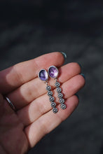 Load image into Gallery viewer, Amethyst Daisy Studs