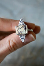 Load image into Gallery viewer, Giraffe Turquoise Stamped Ring - Size 7