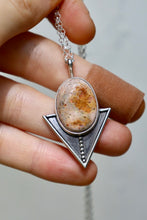 Load image into Gallery viewer, Mexican Fire Opal Pyramid Necklace