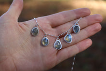 Load image into Gallery viewer, Five-Stone Labradorite Necklace