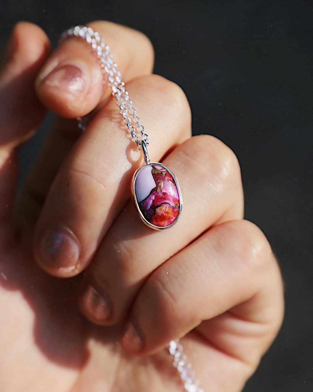 Pink Starburst Spiny Oyster Necklace II