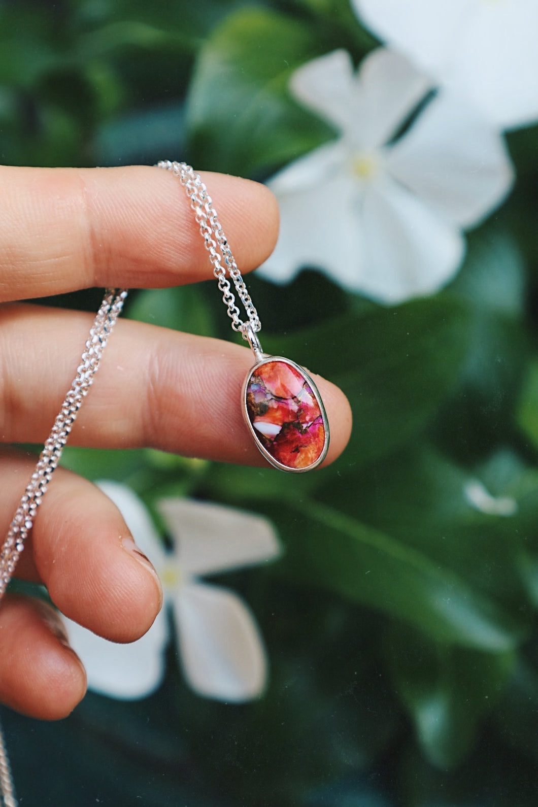 Pink Starburst Spiny Oyster Necklace I