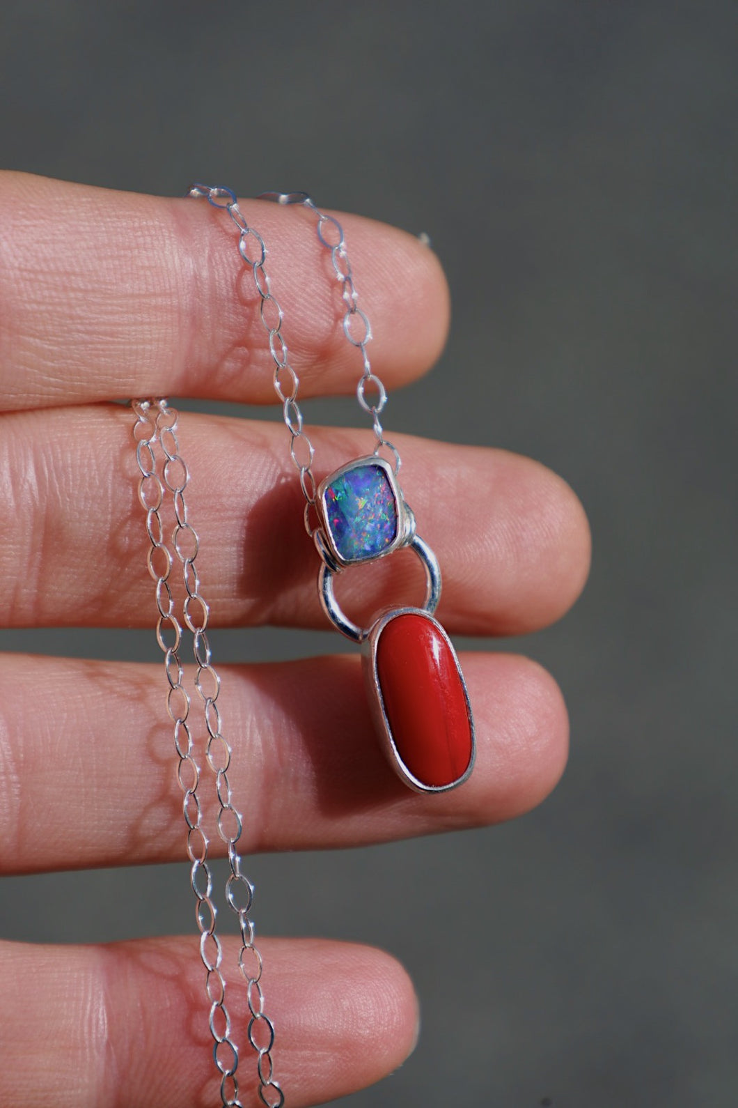 Coober Pedy Opal & Rosarita Necklace