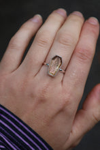 Load image into Gallery viewer, Glitter Glass Coffin Ring - Size 7.5
