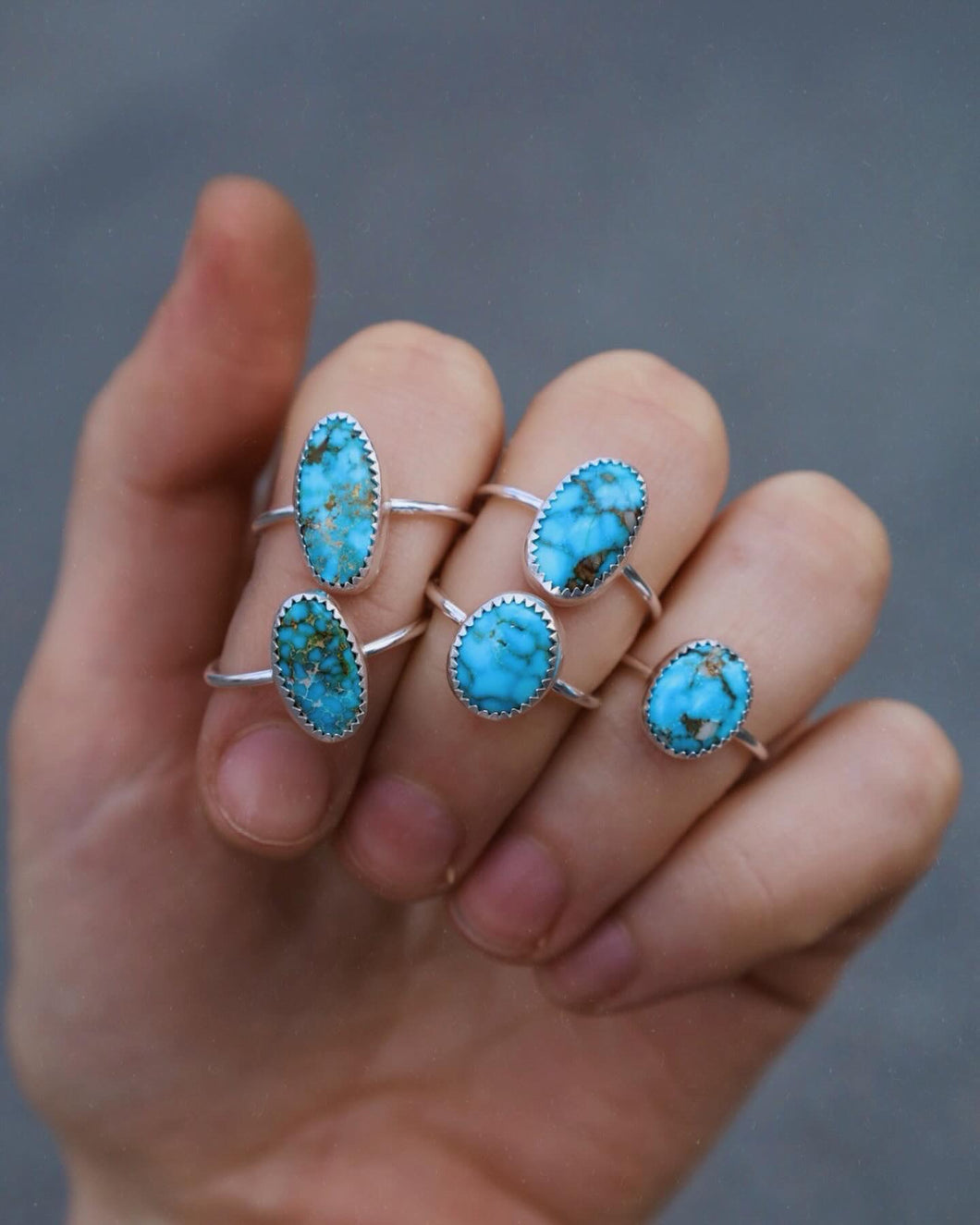 Kingman Turquoise Stacker Ring