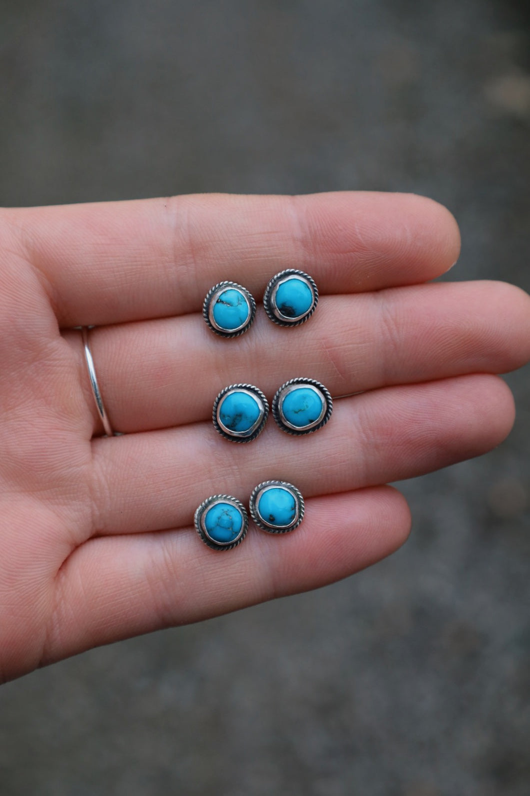 Kingman Turquoise Studs