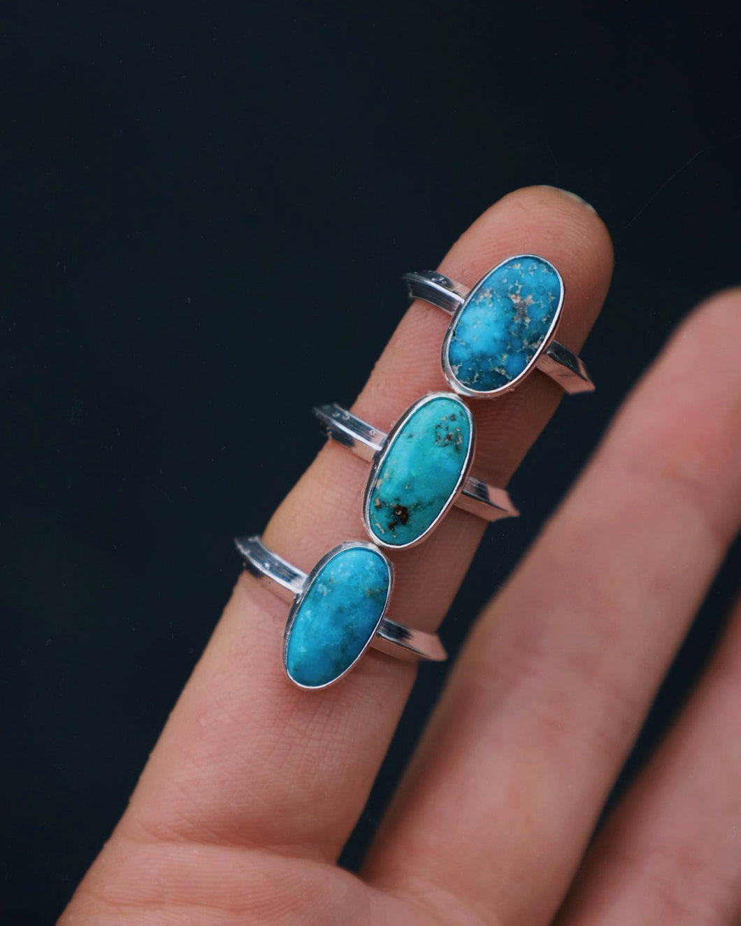 Candeleria Turquoise Triangle Band Ring