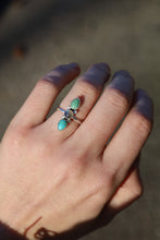 Load image into Gallery viewer, Labradorite &amp; Turquoise Ring - Size 5.75
