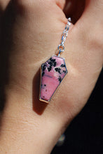 Load image into Gallery viewer, Rhodonite Coffin Necklace
