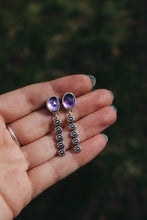 Load image into Gallery viewer, Amethyst Daisy Studs
