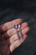 Load image into Gallery viewer, Amethyst Daisy Studs
