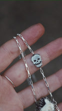 Load and play video in Gallery viewer, White Buffalo Magnesite Skull Lariat Necklace
