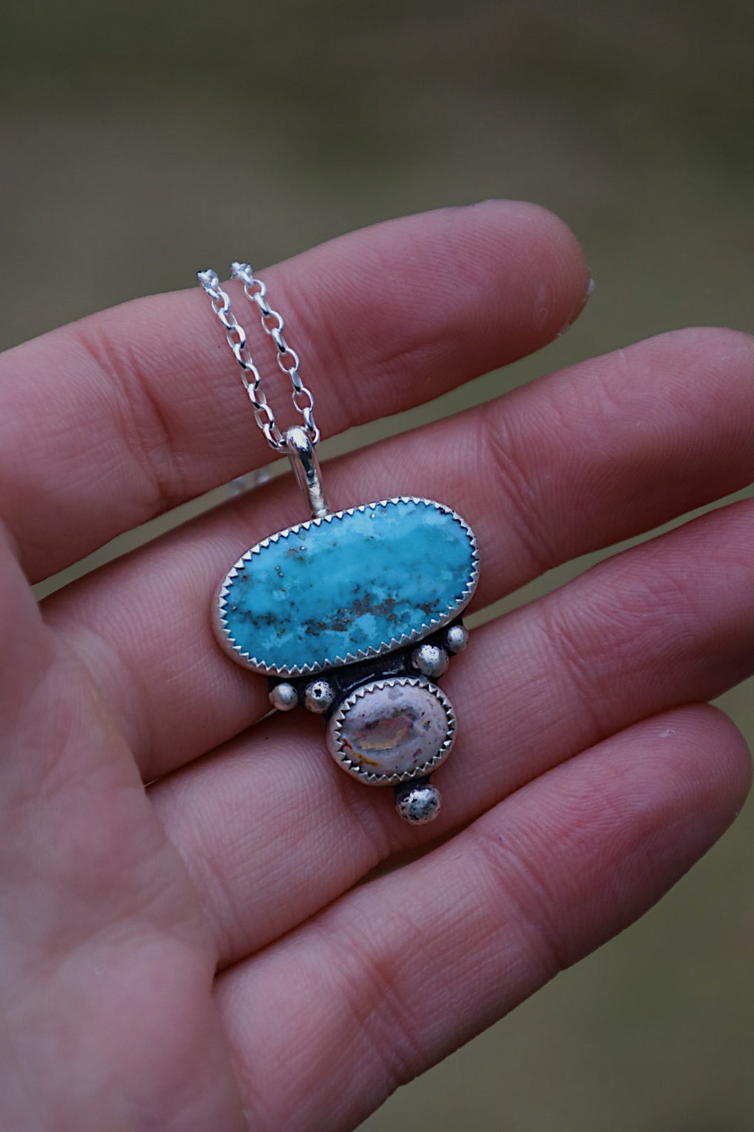 Turquoise & Mexican Opal Necklace