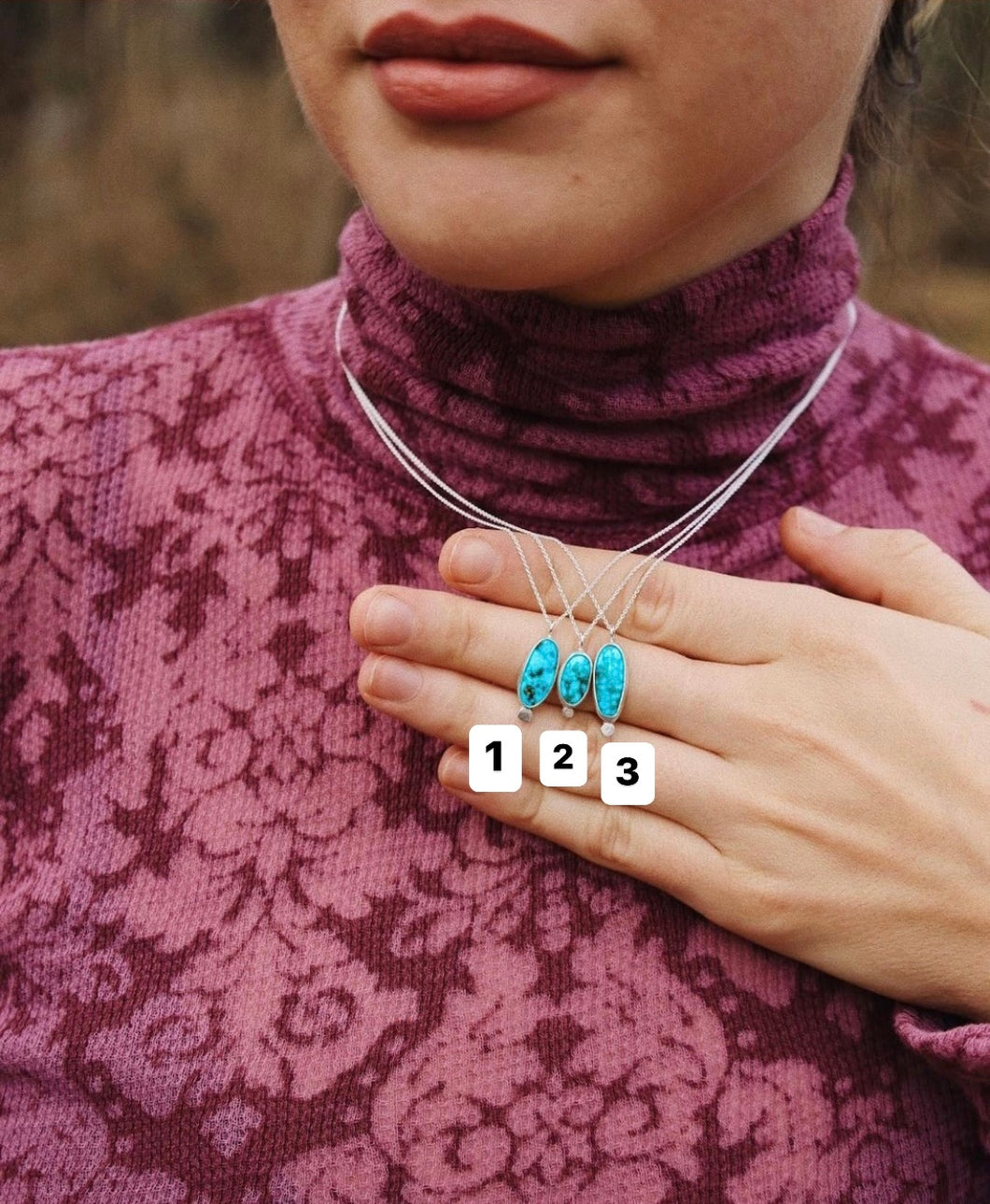 Dainty Kingman Turquoise Necklaces