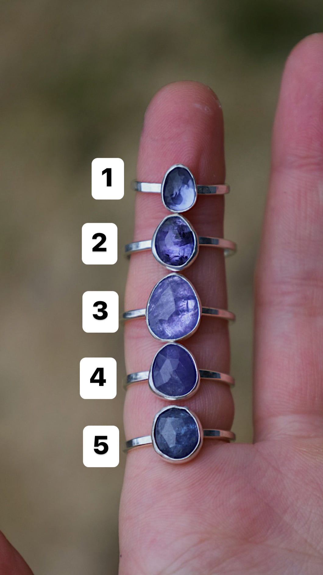 Faceted Amethyst Rings