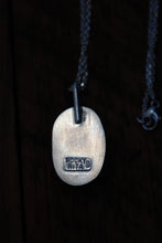 Load image into Gallery viewer, Moonstone Necklace w/ Stamped Boarder
