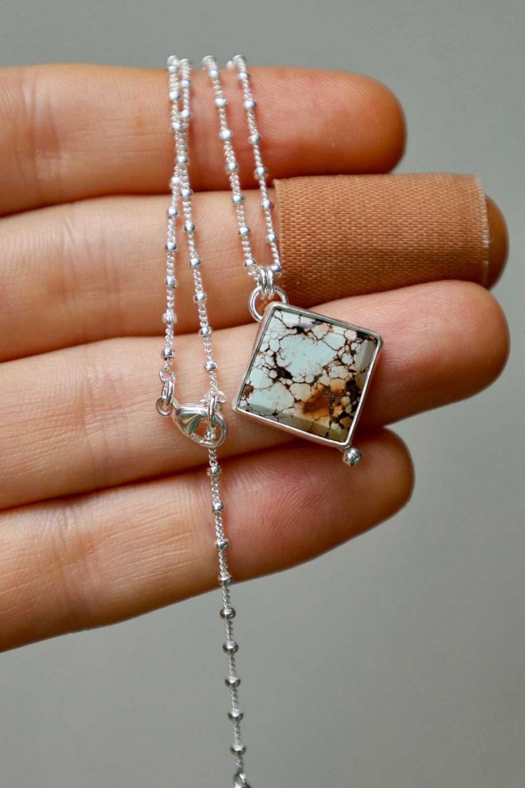 Square Turquoise Necklace