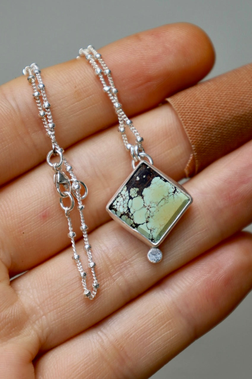 Square Turquoise Necklace