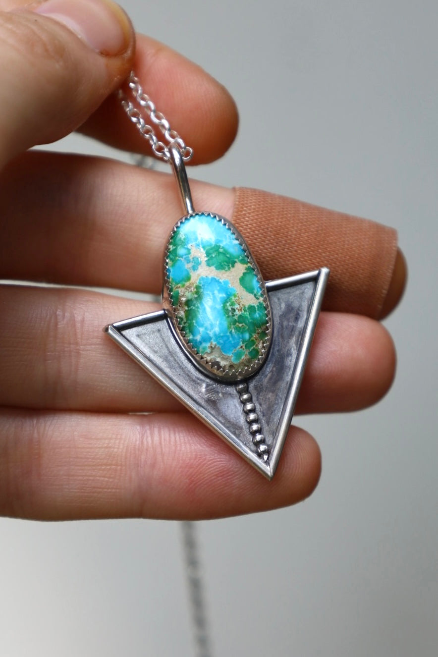 Turquoise Pyramid Necklace