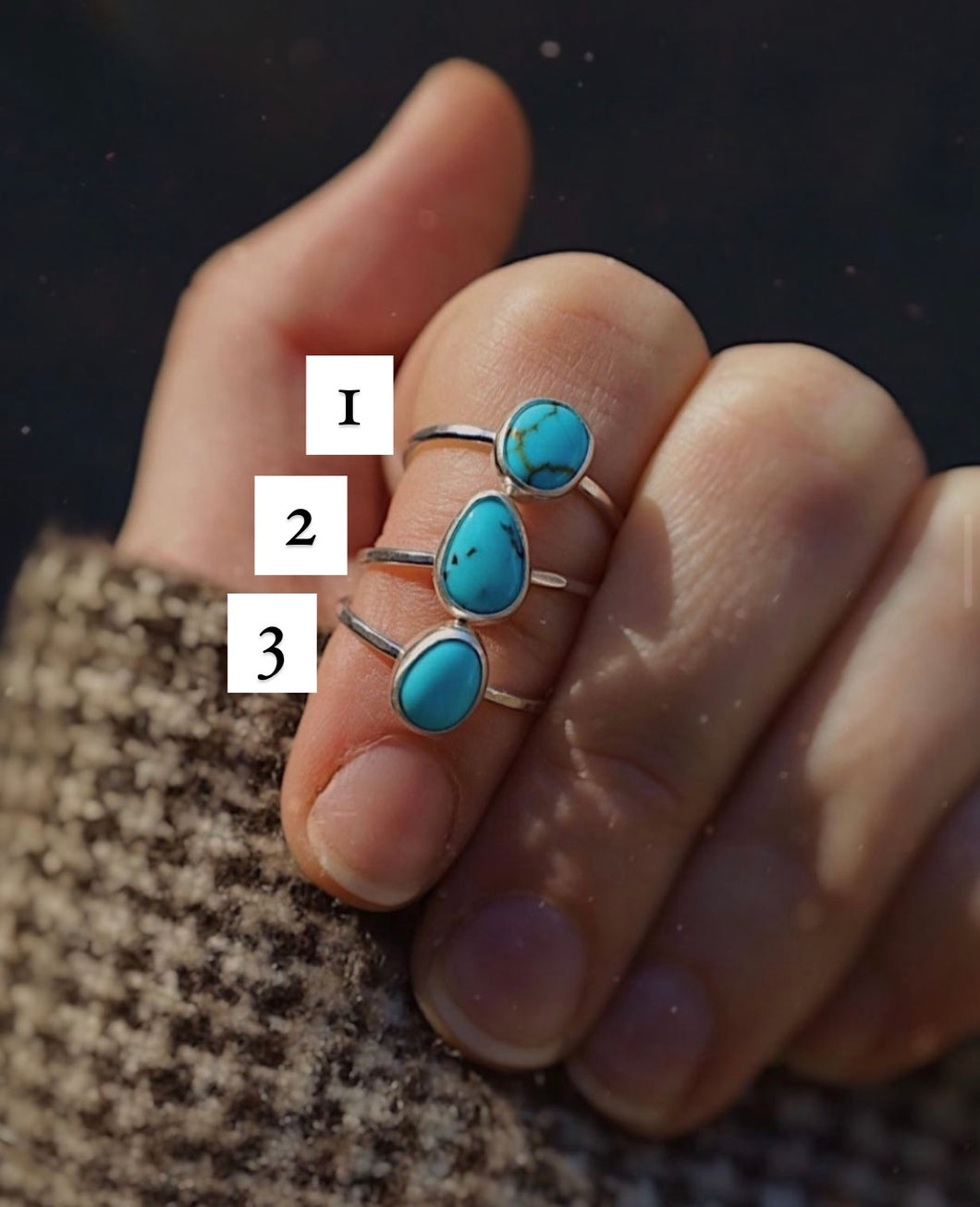 Sonoran Gem Turquoise Stacker Rings