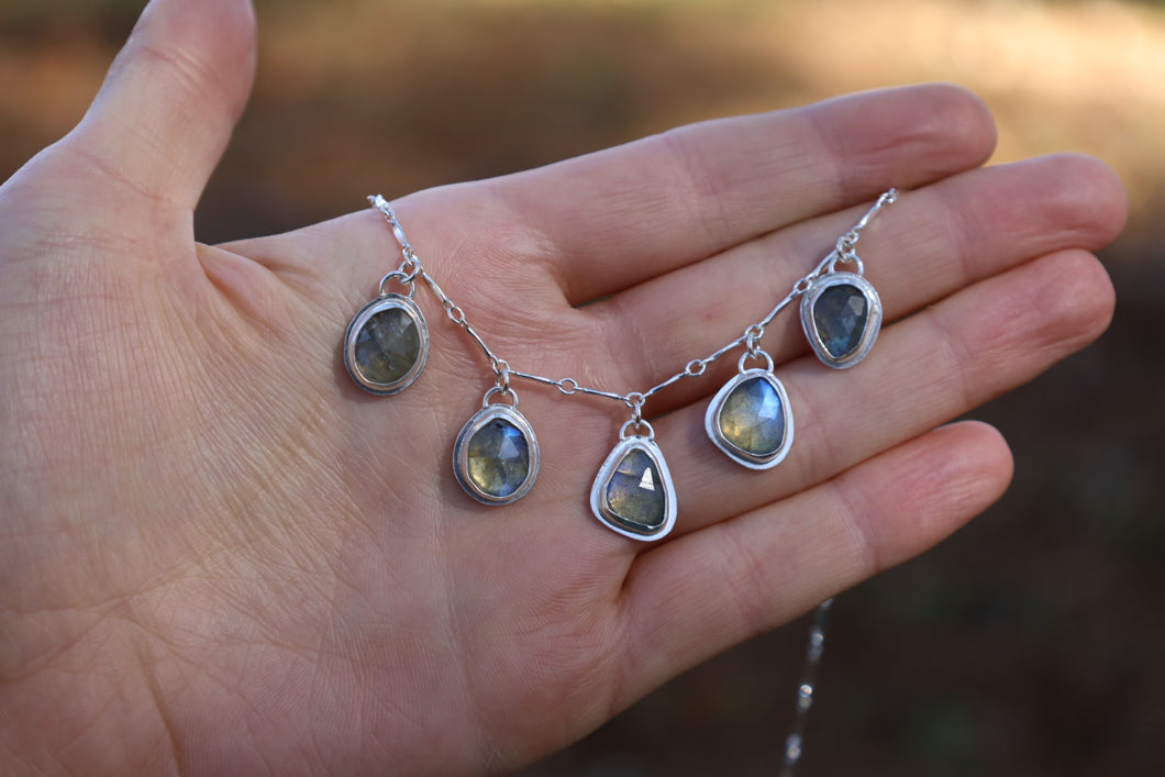 Five-Stone Labradorite Necklace